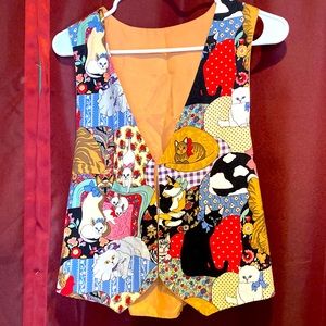 Vintage Cat Vest - One of a Kind!